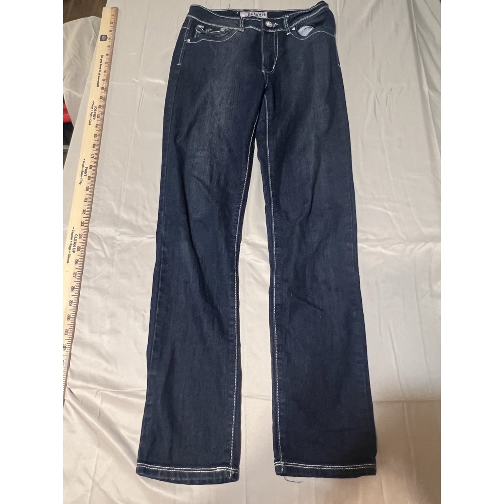 Crunch Women's Jeans Dark Wash Size 16 Stretch Straight Leg